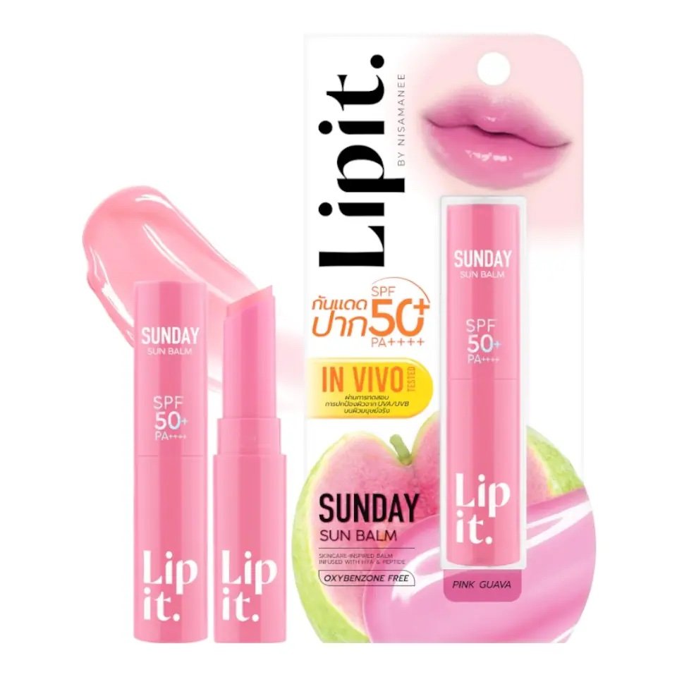 img_3548-2 Lipit - Sunday Sun Balm SPF 50+ PA++++ pink guava – Image 1